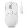 Perixx PERIMICE-209 C W bedrade USB-C optische muis, 1000 DPI, 3 knoppen, scrollwiel, dubbelhandig, wit