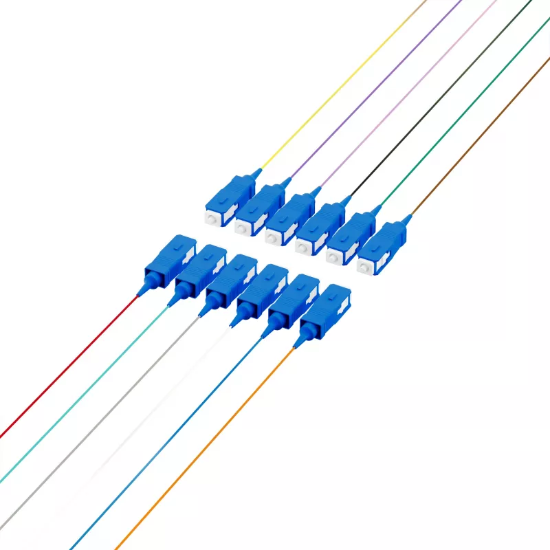 EFB Elektronik glasvezel-pigtail SC 9/125 OS2 12-kleurenset 2m - singlemode kabel/adapter set