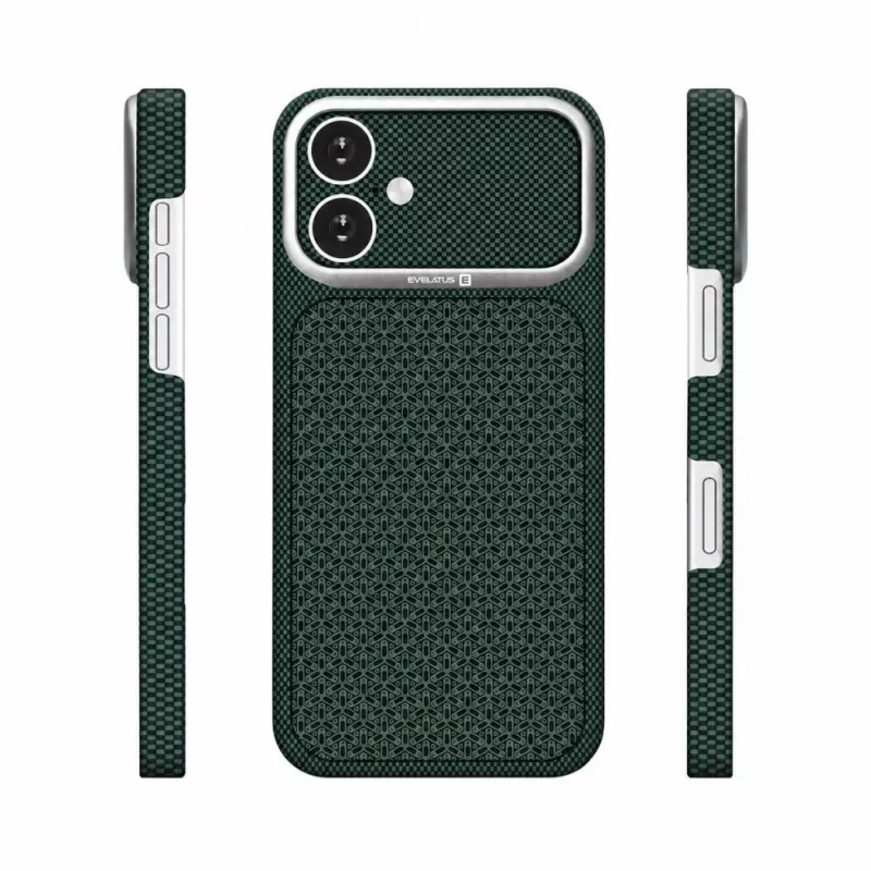 Evelatus Apple iPhone 17 Carbon Premium Edition MagSafe-hoesje groen