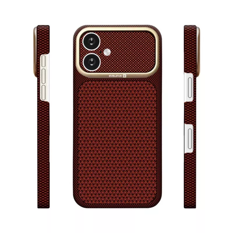 Evelatus Apple iPhone 17 Carbon Premium Edition MagSafe-hoesje burgundy