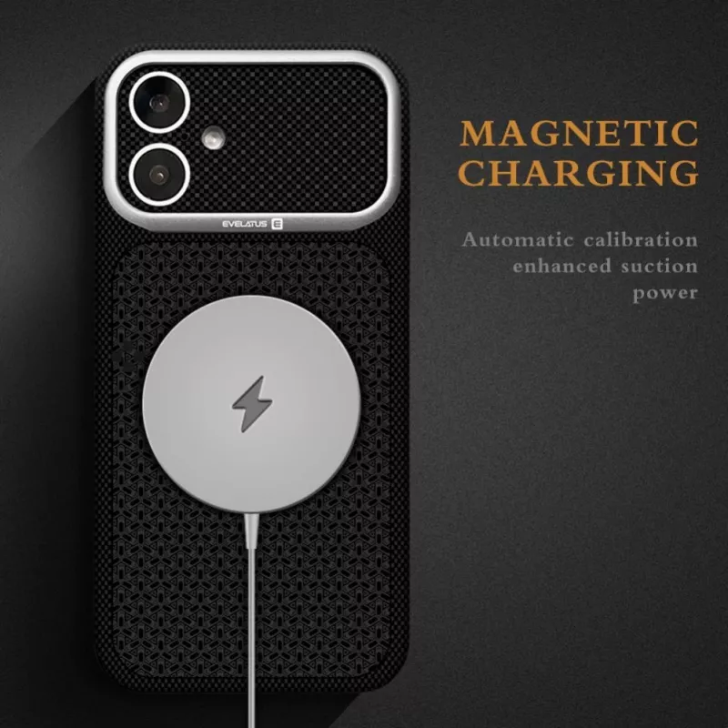 Evelatus Apple iPhone 17 Carbon Premium Edition MagSafe-hoesje burgundy