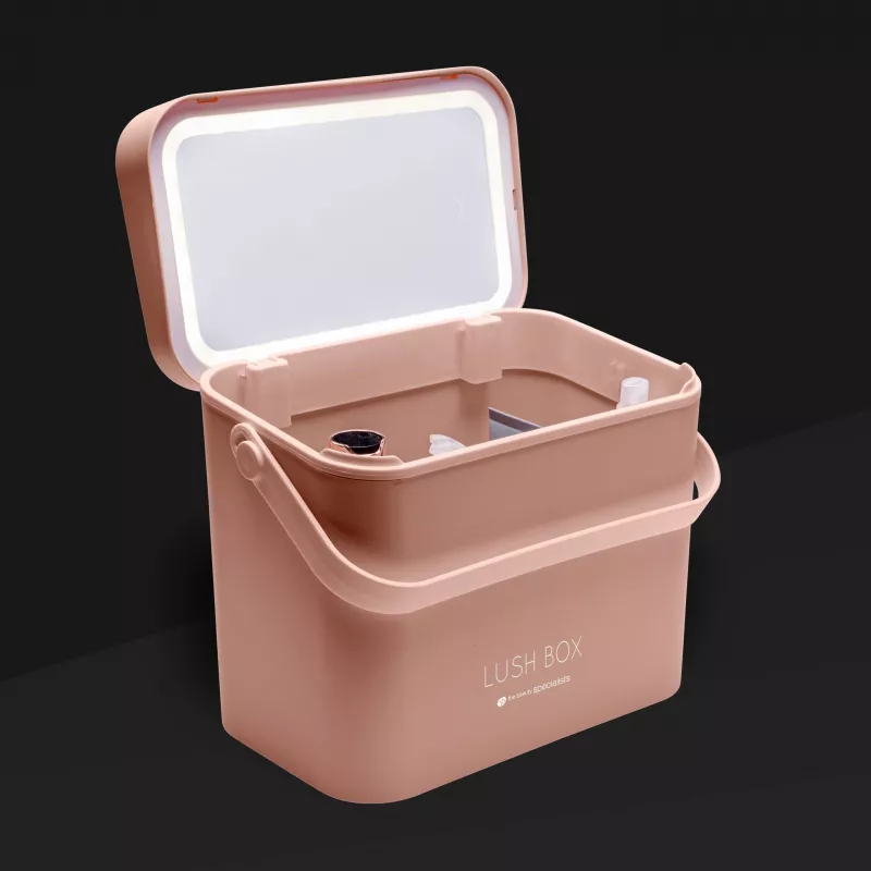 Rio CSBL-EU/1,1 beautykoffer Large Lush Box – aluminium beautybox met uitklapvakken en afsluitbare sluitingen, zwart