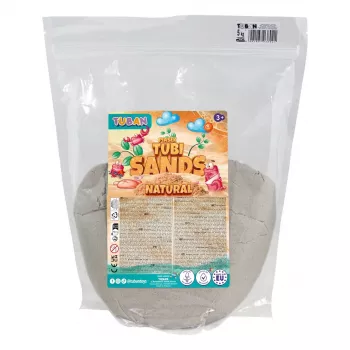 TUBAN TU3802 natuurlijk dynamisch zand 5 kg – vormbaar, niet uitdrogend sensozand voor kinderen vanaf 3 jaar