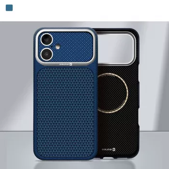 Evelatus Apple iPhone 16 Carbon Premium Edition MagSafe hoesje middernachtblauw