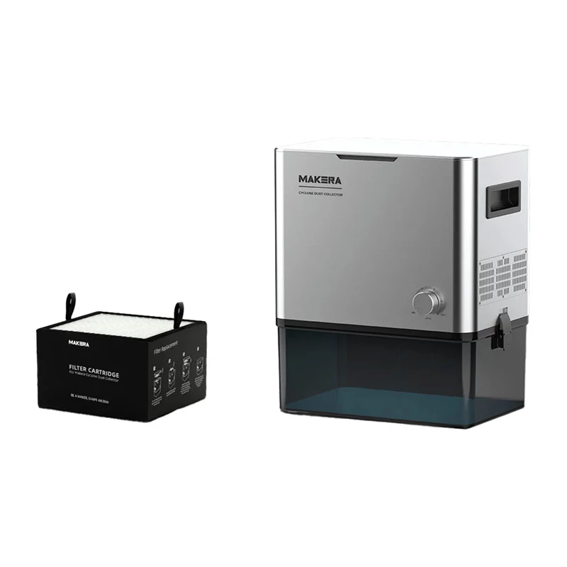MAKERA cycloon-stofafscheider – zeer efficiënte stofafscheider voor werkplaatszuiger, 50mm-aansluitingen, wit