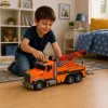 LEAN TOYS takelwagen met kraan pechhulp haak lichten geluiden oranje 1:18
