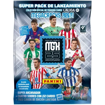 PANINI KOLEKCJA La Liga 2027 Mega Set – Adrenalyn XL trading card collection met 10 boosterpacks, 4 exclusieve kaarten, album & onlinecode