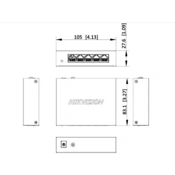 Hikvision DS-3E0505-O 5-poorts gigabit desktopswitch