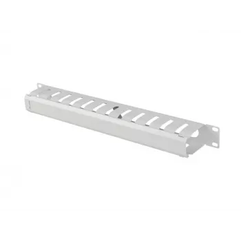 Lanberg 19 inch 1U kabelmanagement met afdekking type A grijs