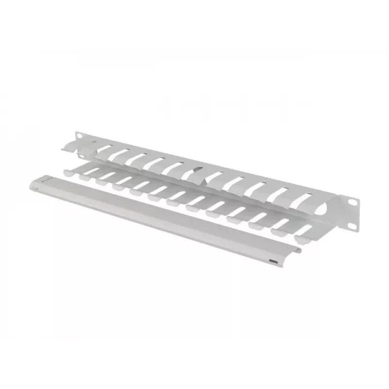 Lanberg 19 inch 1U kabelmanagement met afdekking type A grijs