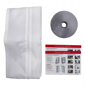 AIWA raamafdichtingsset voor mobiele airconditioners, 4 m omtrek, wit