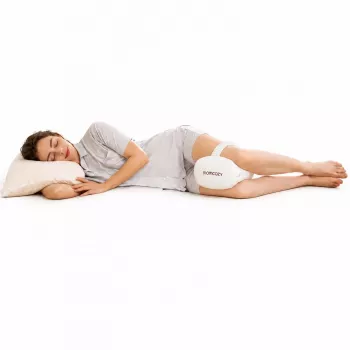 Momcozy EP001 ergonomisch memory-foam kniekussen voor zijslapers, crème-wit