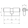 PSG 63.63030.MM messing Euro-profiel dubbelcilinderslot 30/30 mm