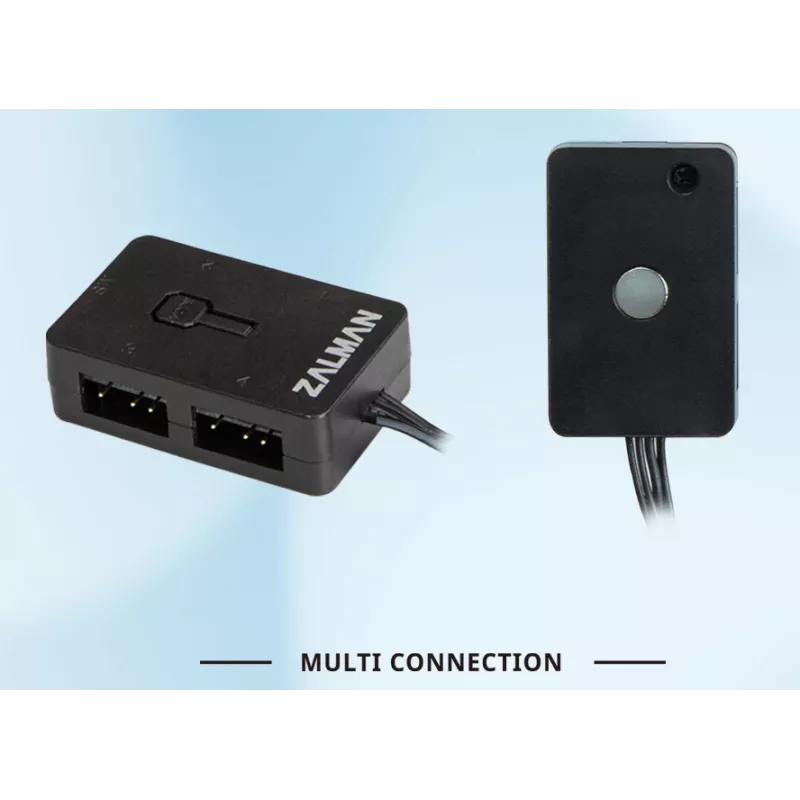 Zalman ZM-4PALC ARGB-controller - 4-poorts Addressable RGB hub met magneetbevestiging