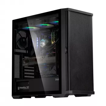 Zalman Z10 ATX mid-tower behuizing, zwart, gehard glas, 4x ARGB-ventilator