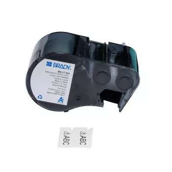BRADY M4-17-595 PermaSleeve krimpkous-kabelmarker, 38,1 mm breed, 10-4 AWG, zwart op wit, 2,44 m rol