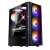 Zalman N4 Rev.1 mid-tower ATX-behuizing met 6 ARGB-ventilatoren, gehard glas, zwart