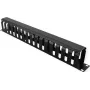VALUE 26.99.0305 19-inch 1U frontpaneel met kabelgoot 40x60 mm, zwart RAL 9005