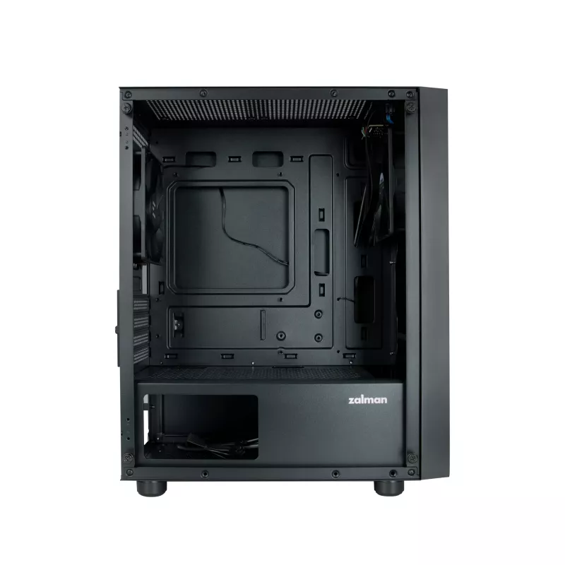 Zalman T3 PLUS mATX mini-tower pc-behuizing, zwart, acrylvenster, 2 ventilatoren
