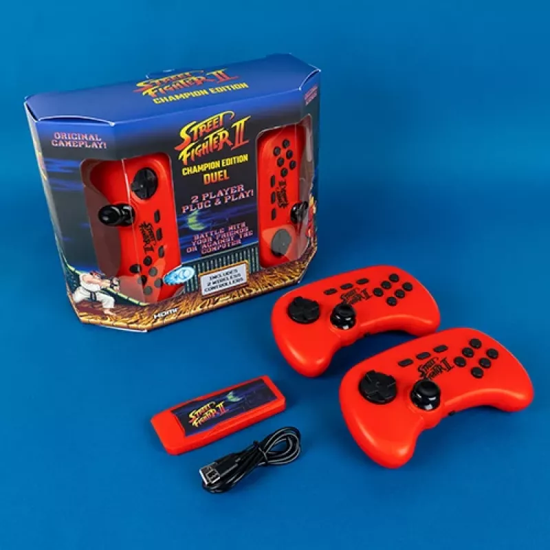 FIZZ CREATIONS Street Fighter II Duel retro-arcadeconsole met 621 spellen, HDMI/AV, 2 controllers