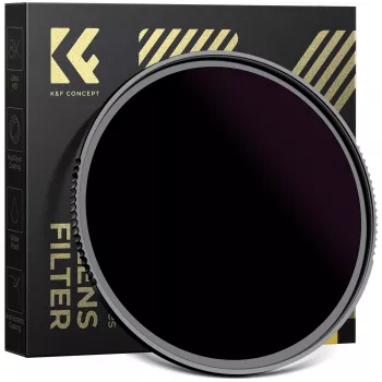KF Concept ND100000 zonnefilter 62mm, 16.6 stops, OD 5.0, AGC optisch glas, nanocoating, aluminium frame