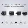 UNITEK P1242ABK01 GaN 3-in-1 reis-oplader-hub 65W met 4K@60Hz HDMI, USB-A en USB-C