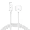 TECH-PROTECT MMC01 Ultraboost magnetische MacBook-kabel USB-C naar MagSafe 3 140W 300cm wit