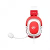 HAV H2002d bedrade gaming-headset met 50-mm-drivers, RGB-LED, geluidsisolerende microfoon, wit/rood
