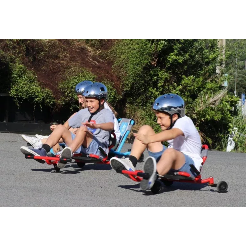 EzyRoller Drifter Pro X voetbediende drift-gokart voor kinderen vanaf 10 jaar - blauw