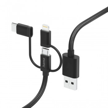 Hama 00201536, 1,5 m, USB A, USB C, USB 2.0, 480 Mbit/s, zwart