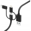 Hama 00201536, 1,5 m, USB A, USB C, USB 2.0, 480 Mbit/s, zwart