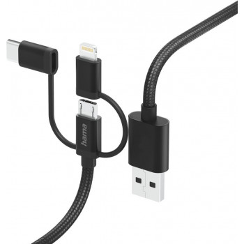 Hama 00201536, 1,5 m, USB A, USB C, USB 2.0, 480 Mbit/s, zwart