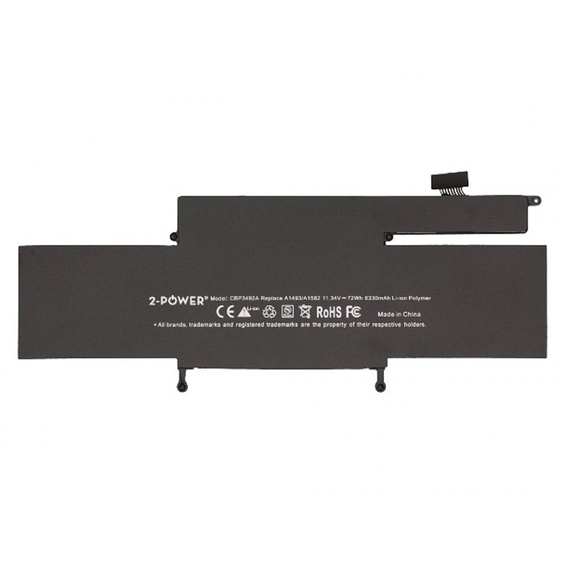 2-power 2P-A1493 - accu - Apple MacBook Pro 13 A1502 Late 2013 (EMC2678) - Mid 2014 (EMC2875)