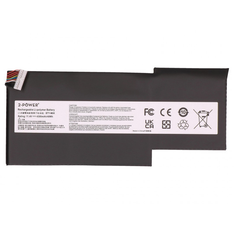2-POWER hoofaccupack MSI GS63VR - batterij - 49 mAh