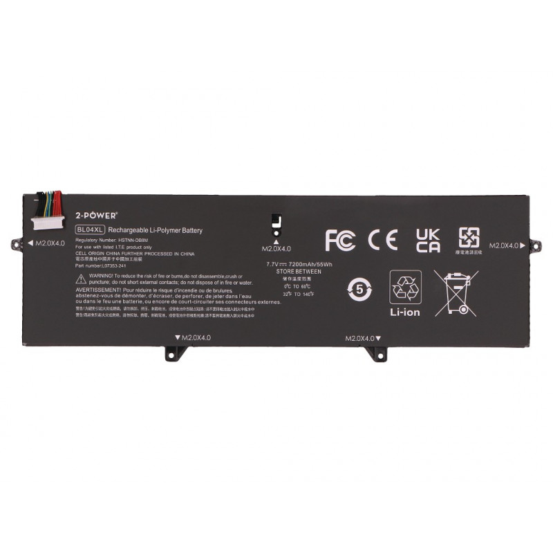 2-Power hoofaccu HP EliteBook X360 1040 G5 - batterij - 52 mAh
