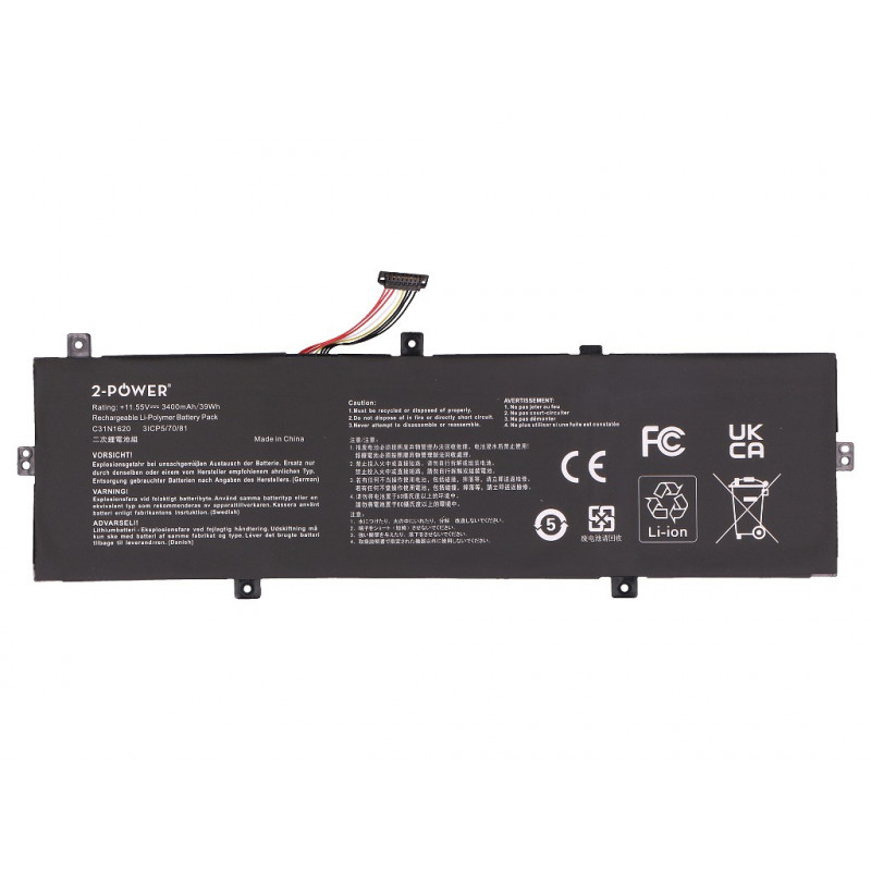 2-power hoofaccu-pack Asus ZenBook UX430 serie - batterij - 3.400 mAh (2P-C31N1620)