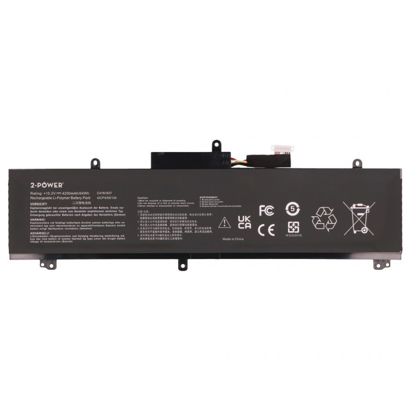 2-power hoofaccu-pack Asus GA502DU - batterij - 64 mAh (2P-C41N1837)