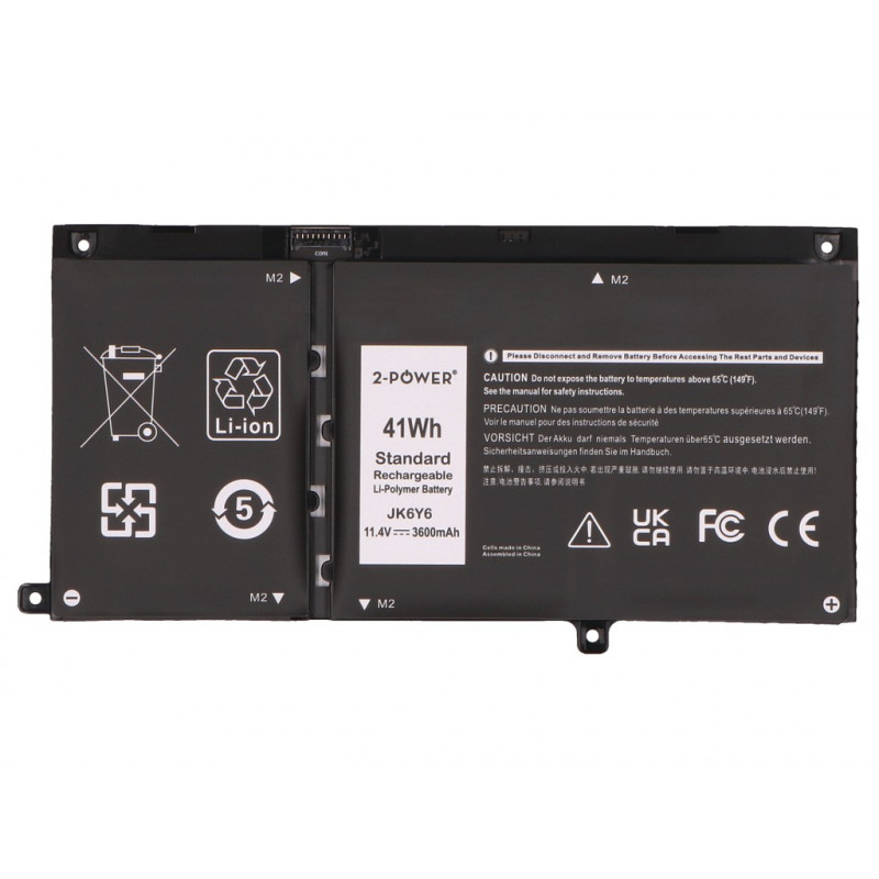 2-power hoofaccupack Dell Vostro 5502 - batterij - 41 mAh (2P-JK6Y6)