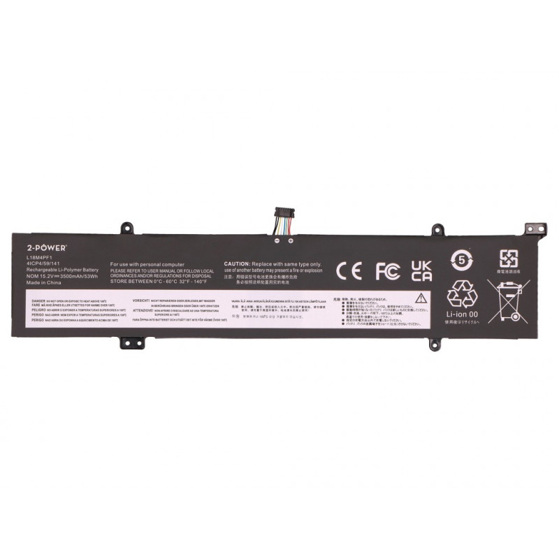 2-power hoofdbatterijpack Lenovo YOGA C940-15IRH - batterij - 53 mAh (2P-L18D4PF1)