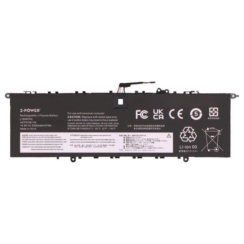 2-power hoofdbatterijpack Lenovo Yoga Slim 7 Pro-14ACH5 O 82N5 - batterij - 47 mAh (2P-L19D4PH3)