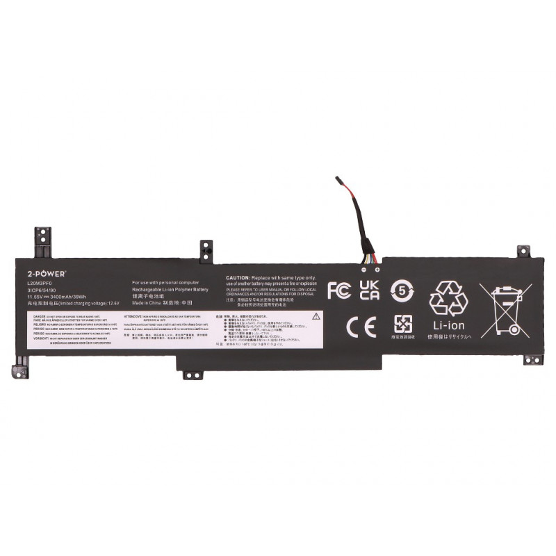 2-power hoofdbatterij Lenovo IdeaPad 1-14JIL7 82LV - batterij - 3.400 mAh (2P-L20C3PF0)