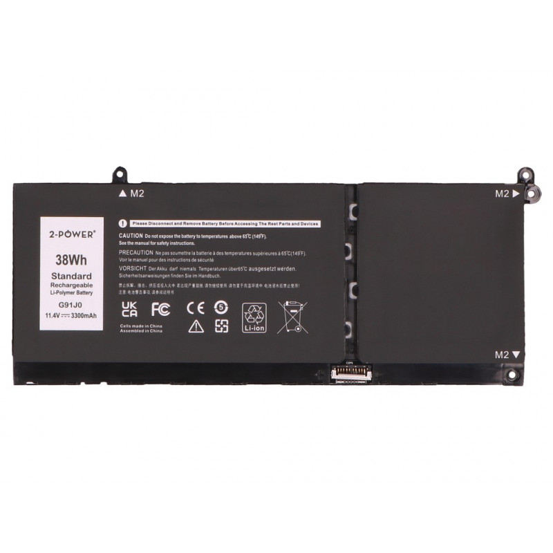 2-power hoofaccupack Dell Vostro 3511 3515 - batterij - 3.300 mAh (2P-MGCM5)