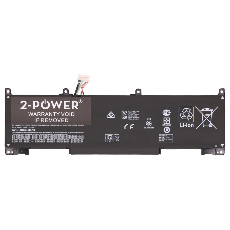 2-POWER hoofaccu 11,4 V 3950 mAh