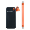 Verbatim 32418 Pocket SSD, 256 GB, USB Type-C, USB 3.2 Gen 2, 1000 MB/s, zwart/oranje