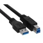Kindermann 5773000012 - 2 m - USB A - USB B - USB 3.2 Gen 1 (3.1 Gen 1) - stekker/stekker - zwart