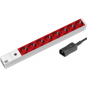 Bachmann 48,26 cm stekkerdoos 8xCEE7/3 C14-stekker aluminium L 8m - (offline) UPS - 19