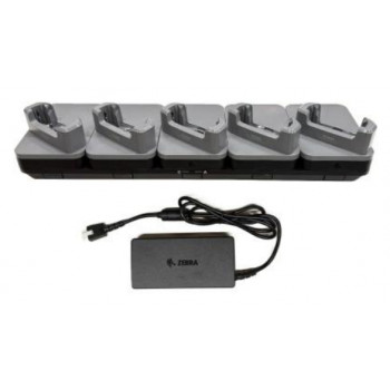 Zebra handheld-oplaadkit - voor apparaten met robuuste hoezen - Ethernet - uitgangsaansluitingen: 5 - 48,3 cm (19 inch)