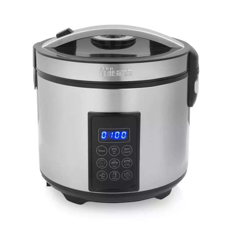 Tristar digitale rijst- en stoomkoker | RK-6138 | 900 W | 2,2 L | 7 programma's | grijs