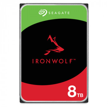 Bundel SEAGATE NAS HDD 4x8TB IronWolf 7200rpm 6Gb/s SATA 256MB cache 8,9cm 3,5 inch 24x7 CMR voor NAS- en RAID-rackmountsystemen zwart