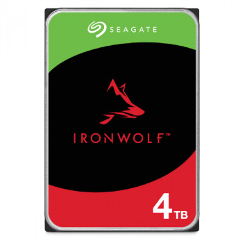 Bundle SEAGATE NAS HDD 4x4TB IronWolf 5400rpm 6Gb/s SATA 256MB cache 3,5 inch 24x7 CMR voor NAS- en RAID-rackmount-systemen zwart